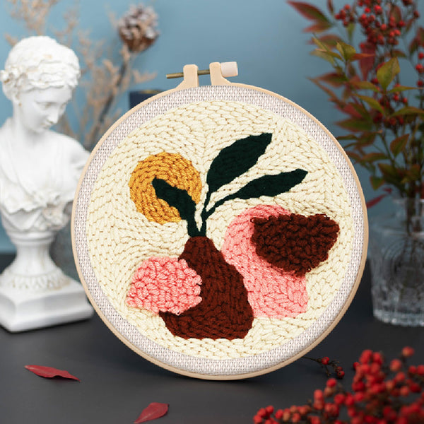 Punch Needle Kit - Brown Potted Plant