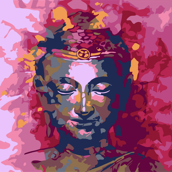 Mini Diamond Painting 25x25cm - Painted Buddha Figured'Art UK
