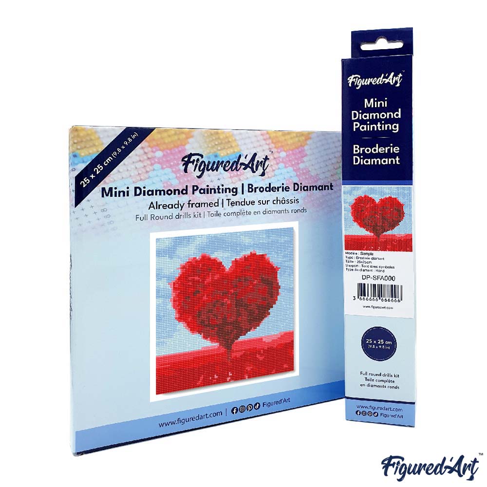Mini Diamond Painting 25x25cm - Tree with Heart Shape