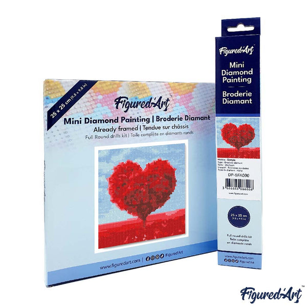 Mini Diamond Painting 25x25cm - Tree with Heart Shape