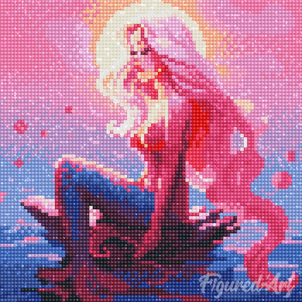 Mini Diamond Painting 25x25cm - Pink Mermaid