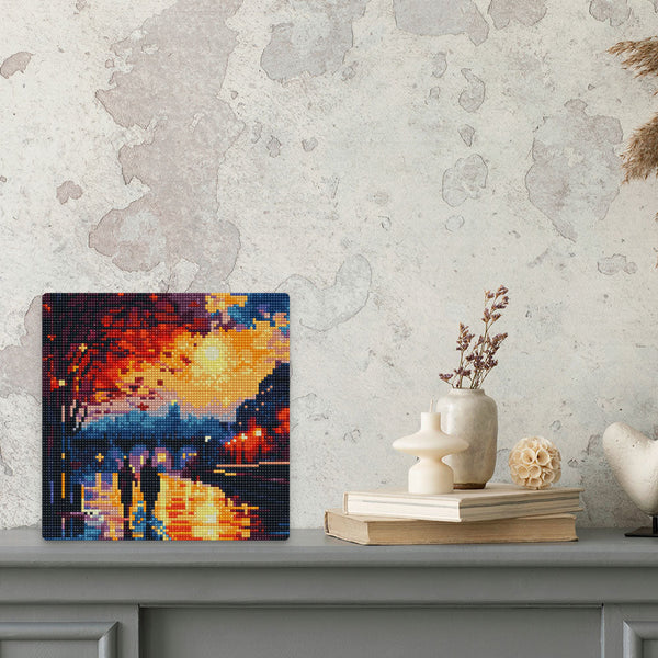 Mini Diamond Painting 25x25cm - Romantic Night