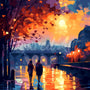 Mini Diamond Painting 25x25cm - Romantic Night Figured'Art UK