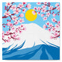 Mini Paint by numbers Cherry blossom and Fuji Mt. 20x20cm already framed