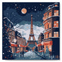 Mini Paint by numbers Christmas in Paris 20x20cm already framed Figured'Art UK