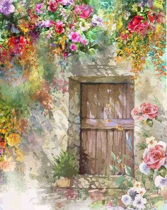 paint by numbers | Cave entrance | advanced flowers landscapes new arrivals | FiguredArt