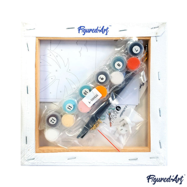 Mini Paint by numbers Je T'aime 20x20cm already framed